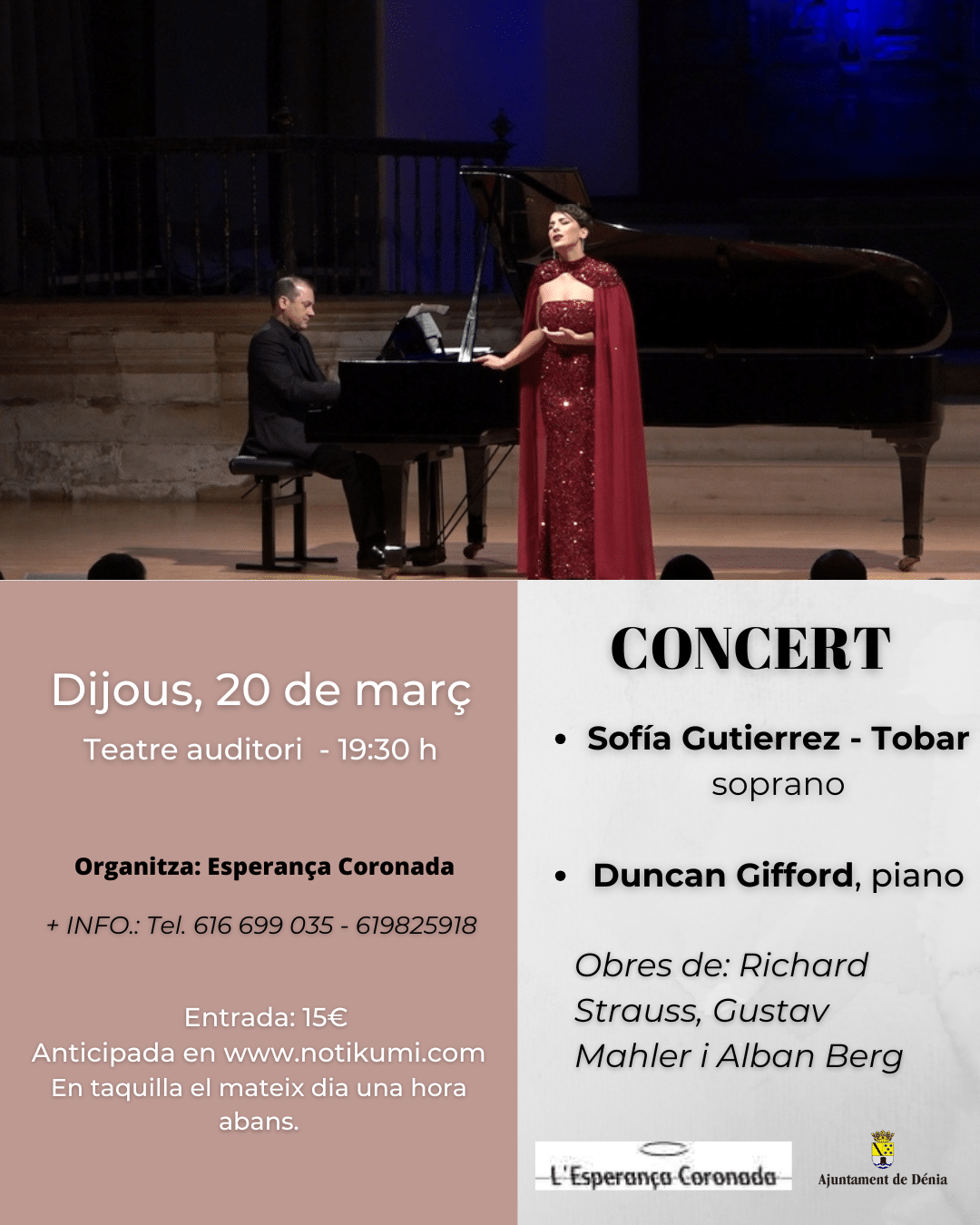 Concierto de soprano y piano en Dénia