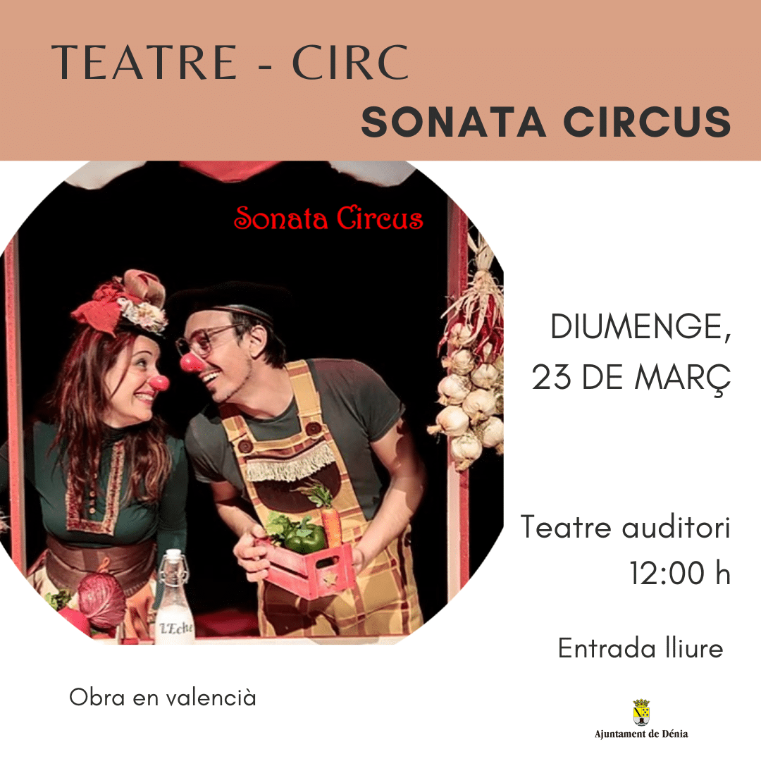 Cartel obra Sonata Circus, teatro, 23 de marzo