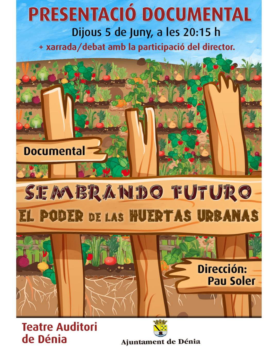 Cartel documental 'Sembrando Futuro' en Dénia