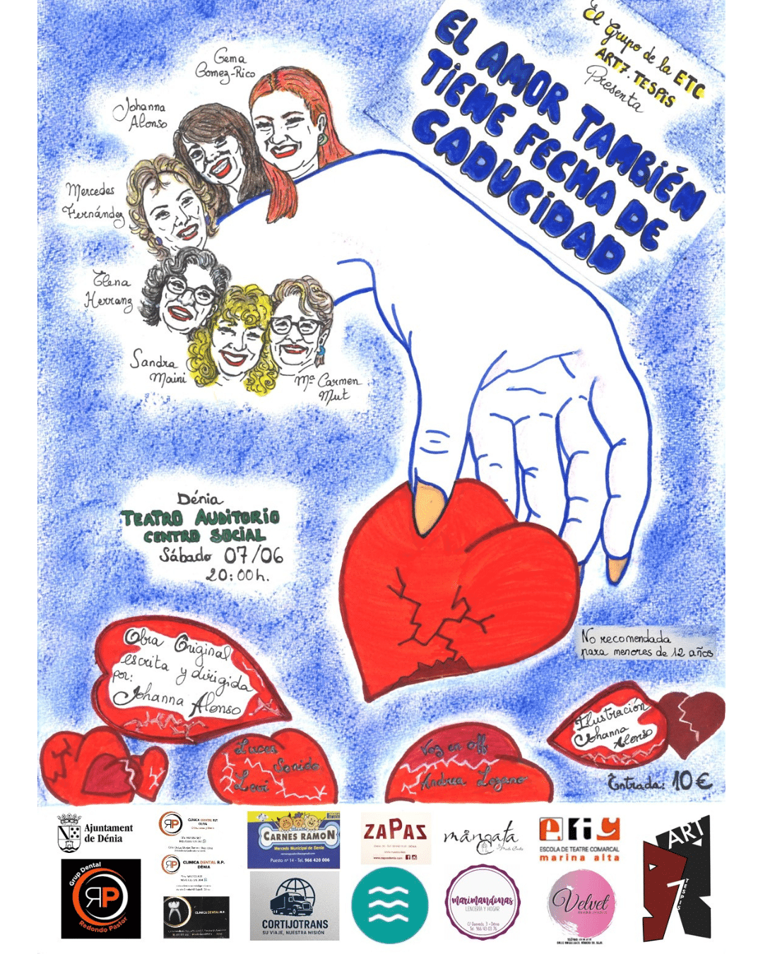 Cartel teatral: 'El amor también tiene fecha de caducidad'.