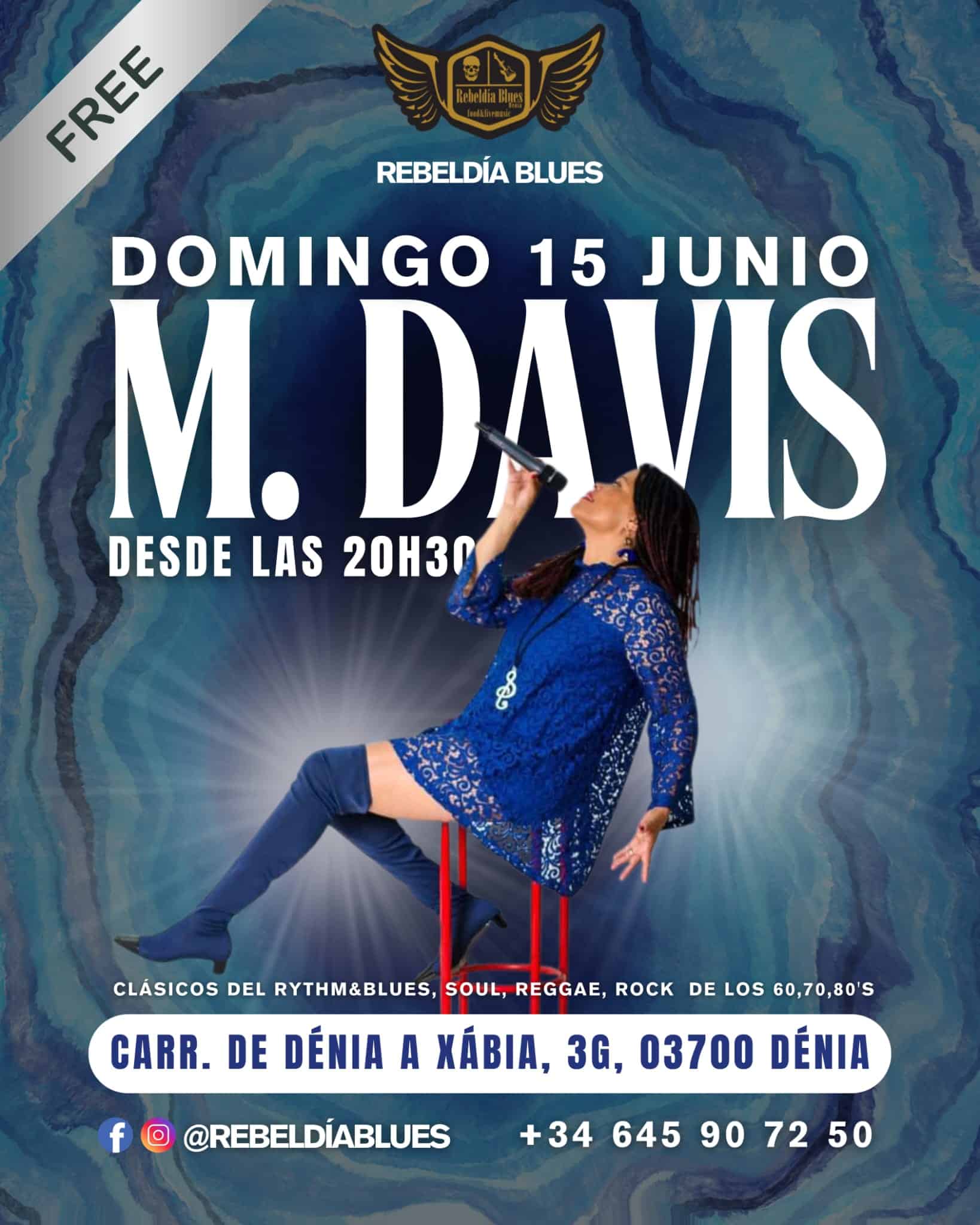 Concierto gratis de M. Davis en Denia, junio.