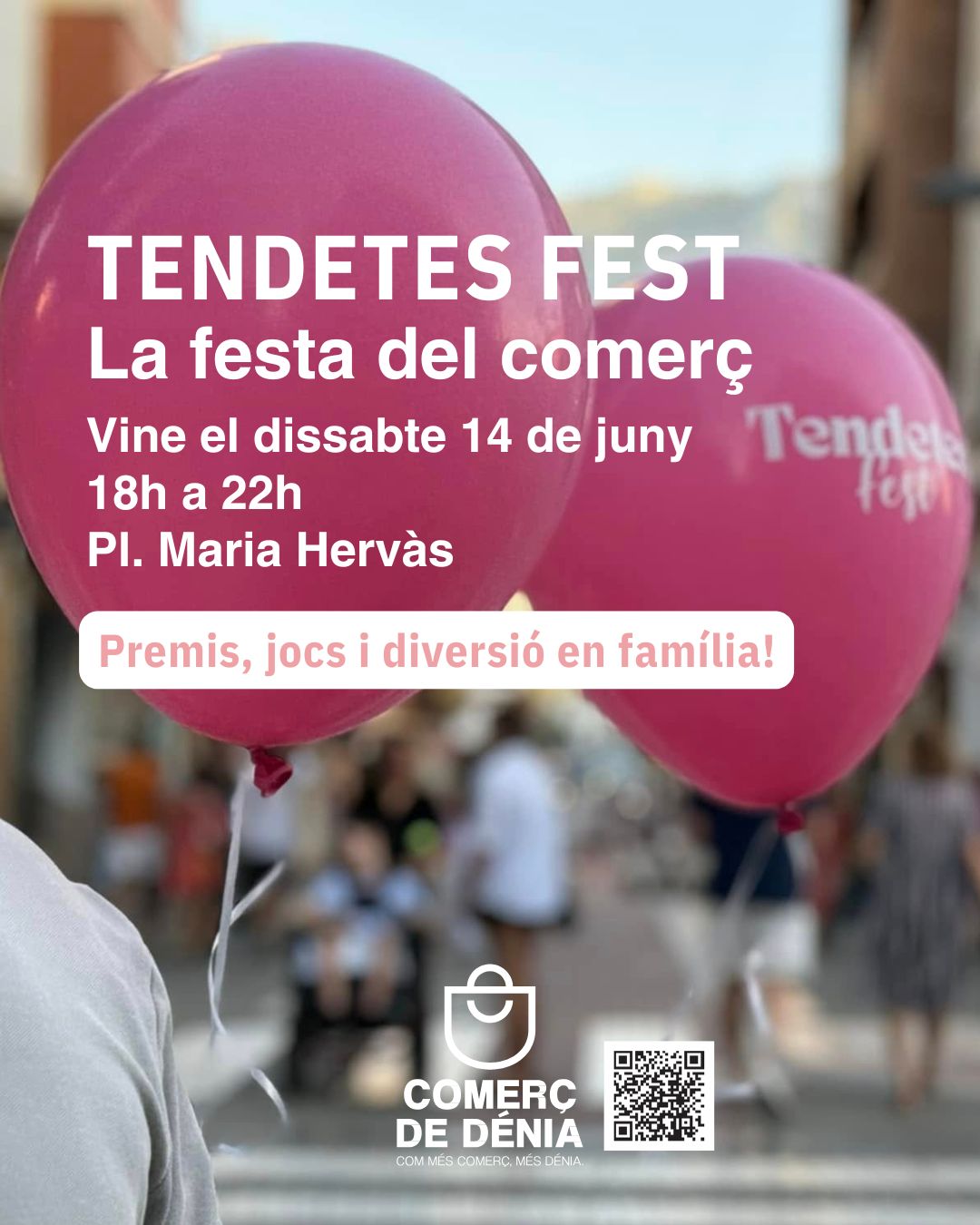 Cartel de evento Tendetes Fest en Dénia, 14 junio.