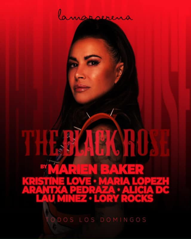 Cartel The Black Rose con artistas destacados.