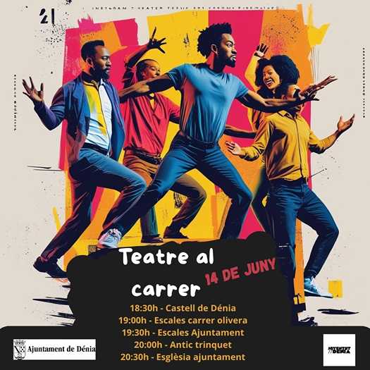 Cartel evento Teatre al Carrer en Junio