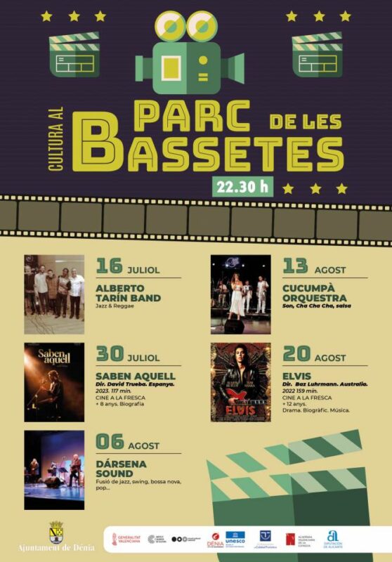 Cartel eventos Culturales Parc de Les Bassetes 2023