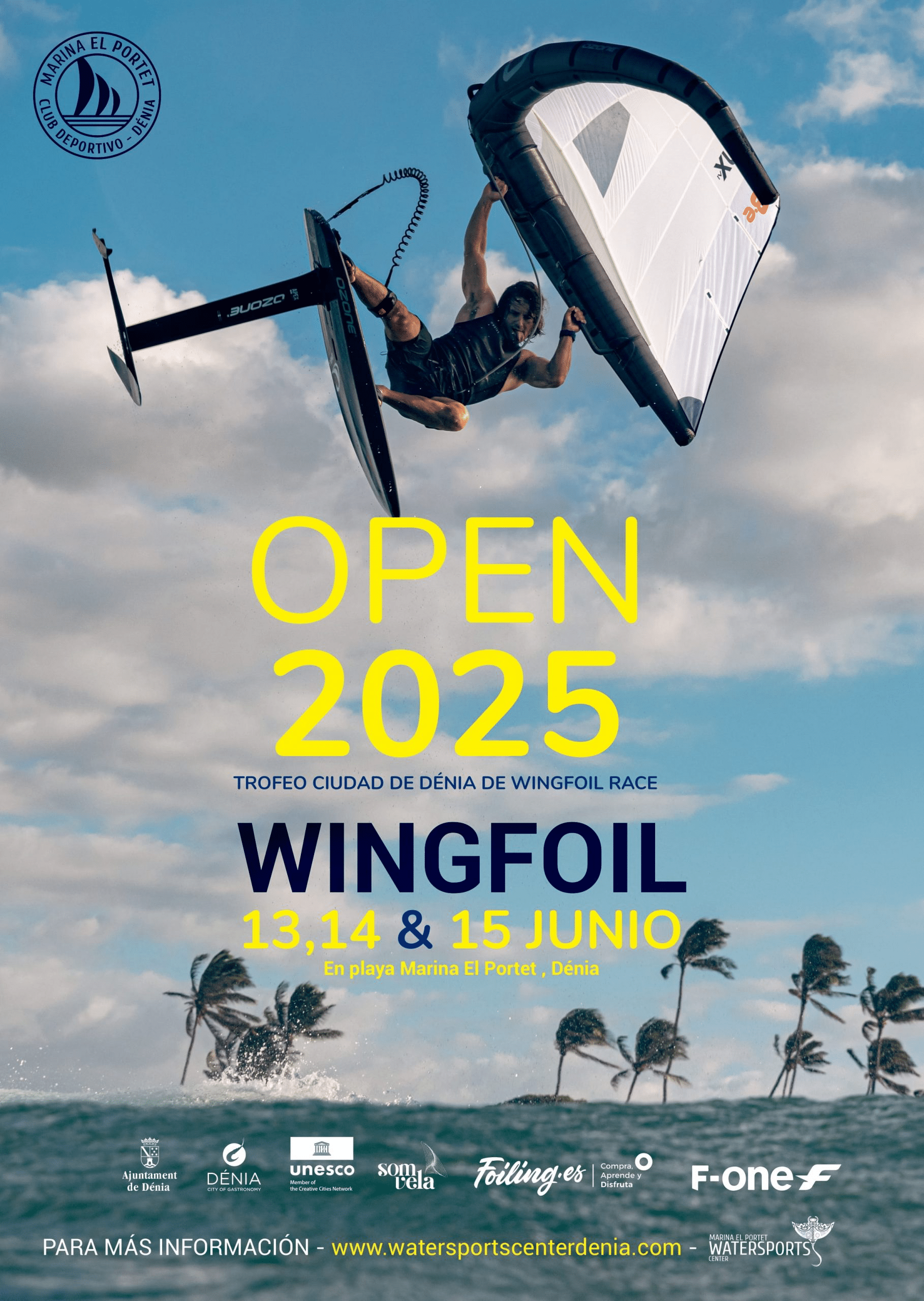 Cartel Open 2025 Wingfoil Dénia, junio 13-15