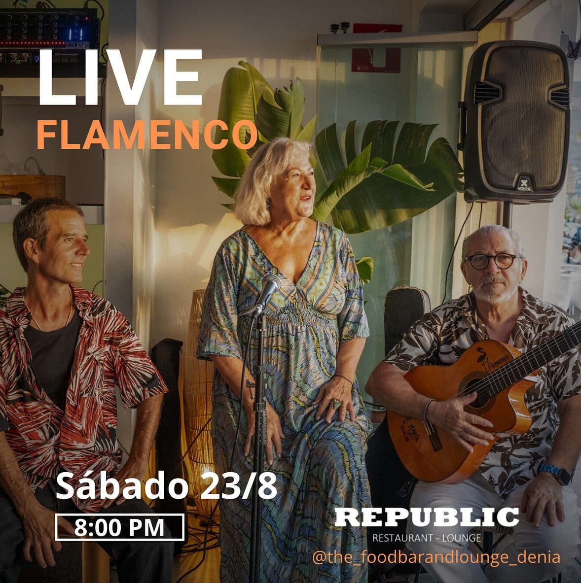 Espectáculo de flamenco en restaurante Republic Denia.