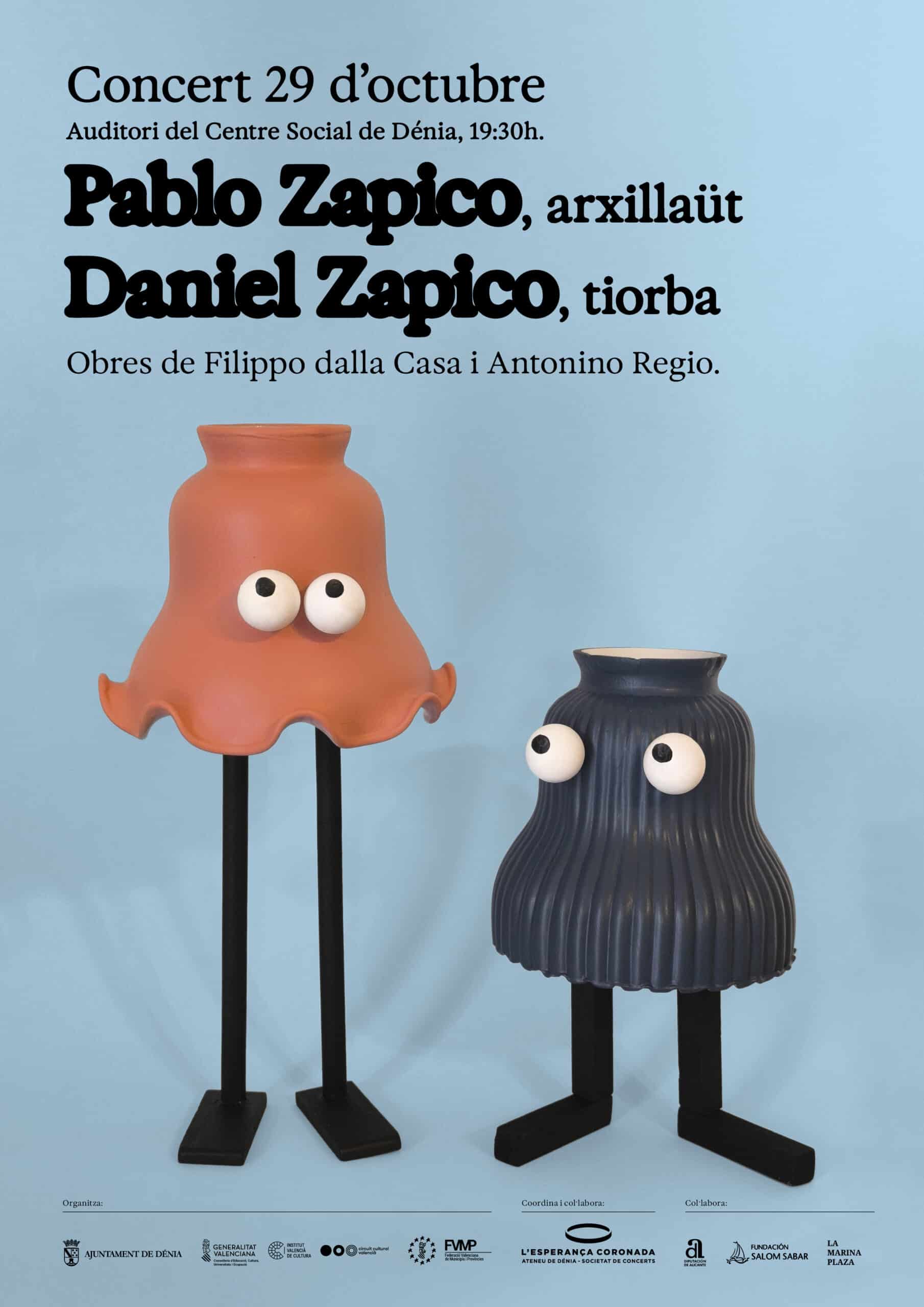 Concierto Pablo y Daniel Zapico, 29 de octubre, Dénia
