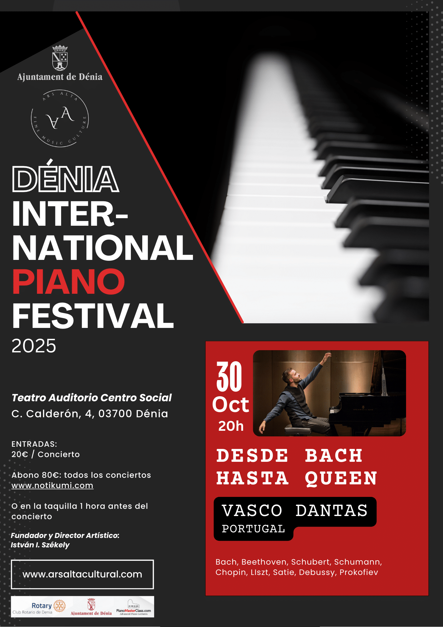 Cartel del Festival Internacional de Piano Dénia 2025.