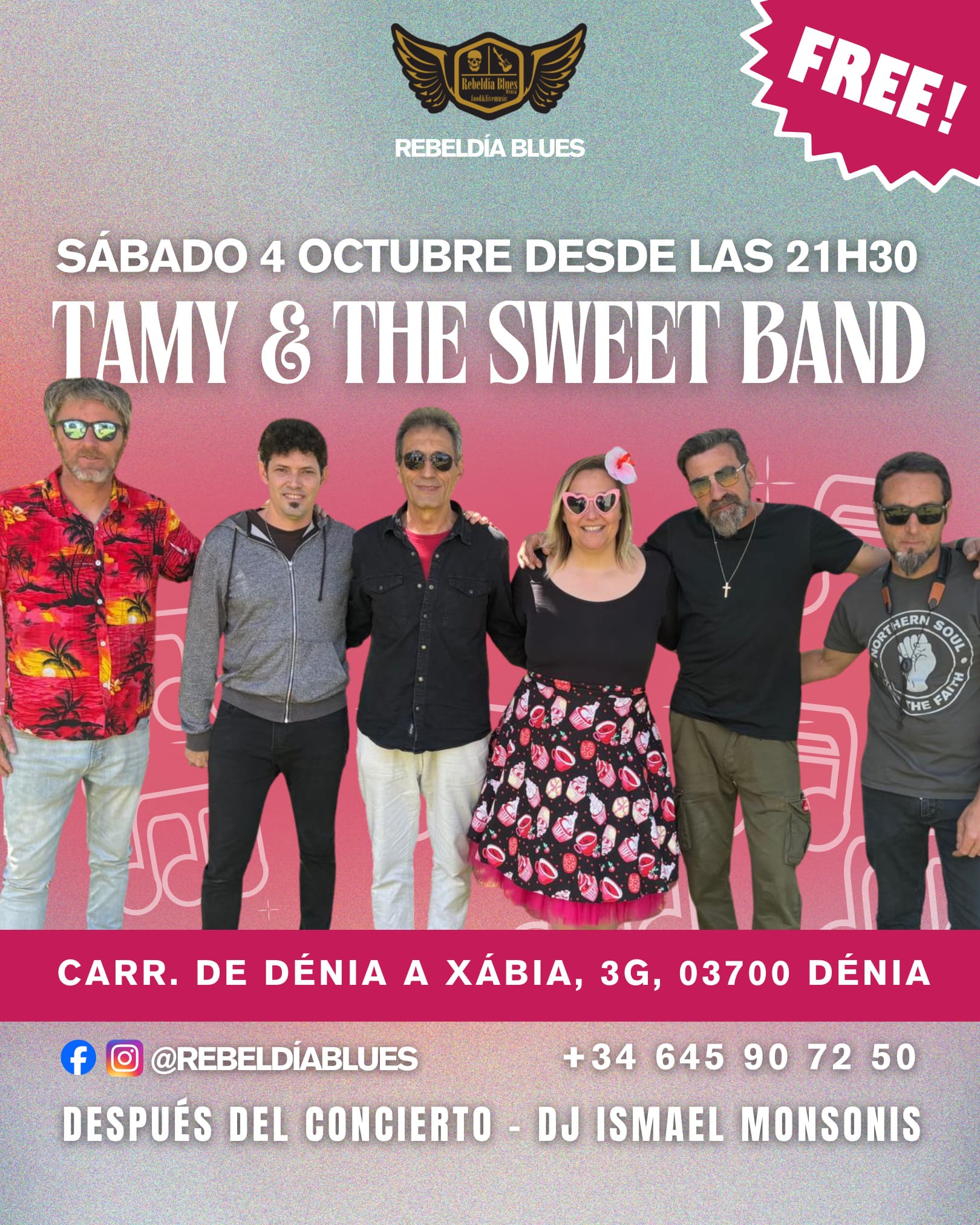 Concierto Tamy & The Sweet Band en Rebeldía Blues