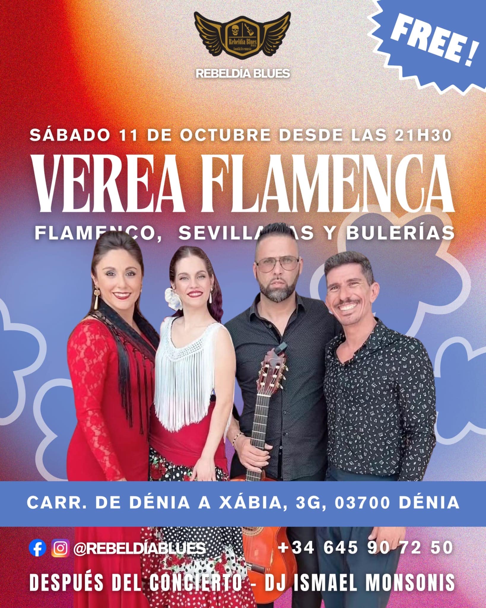 Concierto flamenco gratuito en Dénia, España