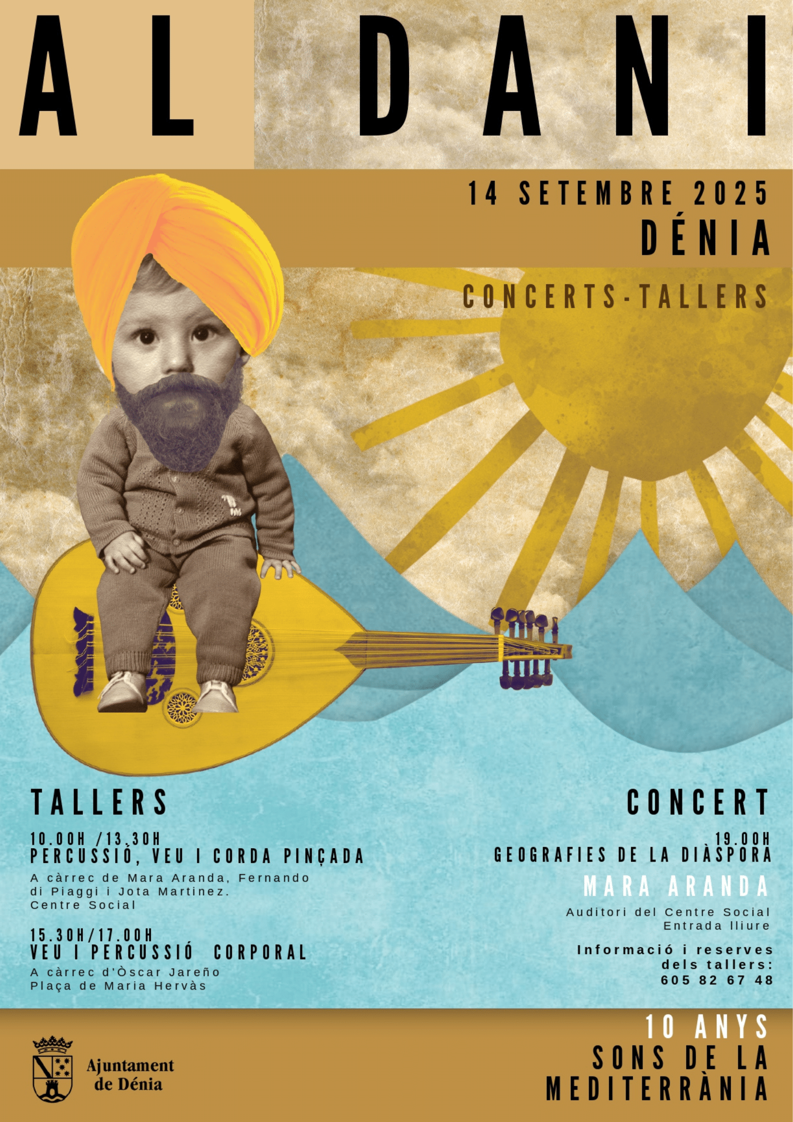 Cartel de evento cultural en Dénia, 2025.