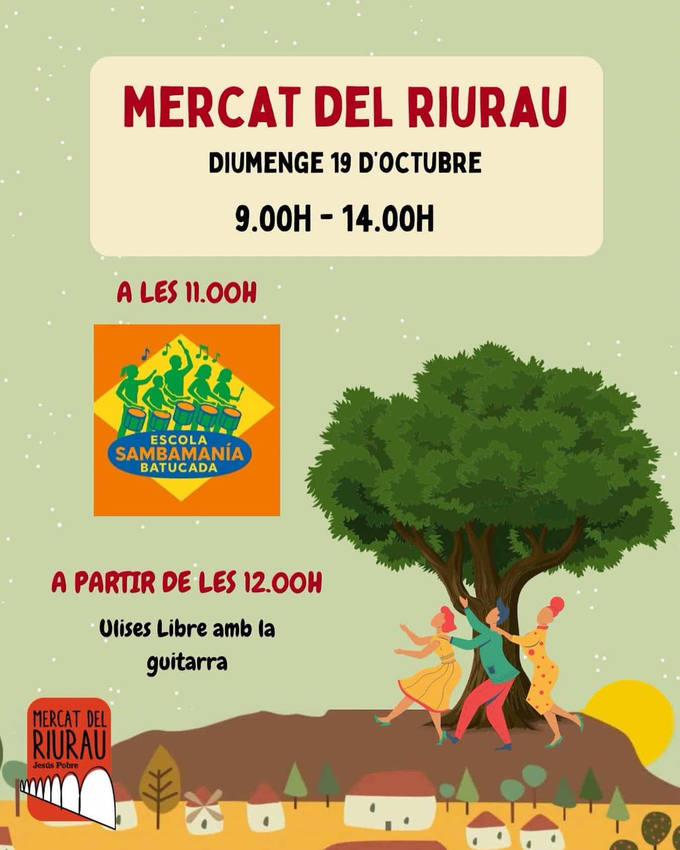 Cartel Mercado Riurau, evento musical y cultural