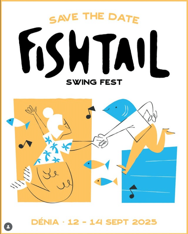 Anuncio del Fishtail Swing Fest en Dénia.