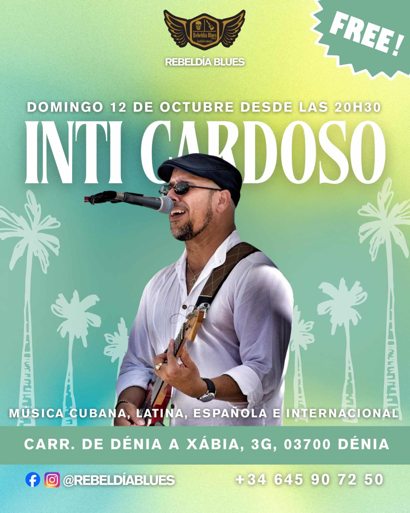 Concierto gratis de música cubana y latina.