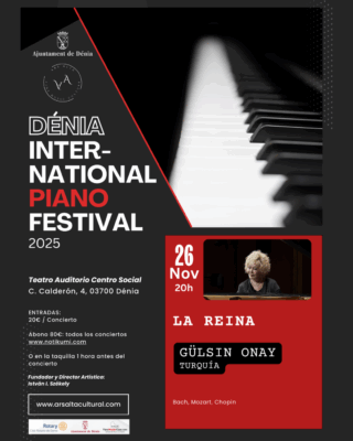 Cartel festival internacional piano Dénia 2025 evento musical.