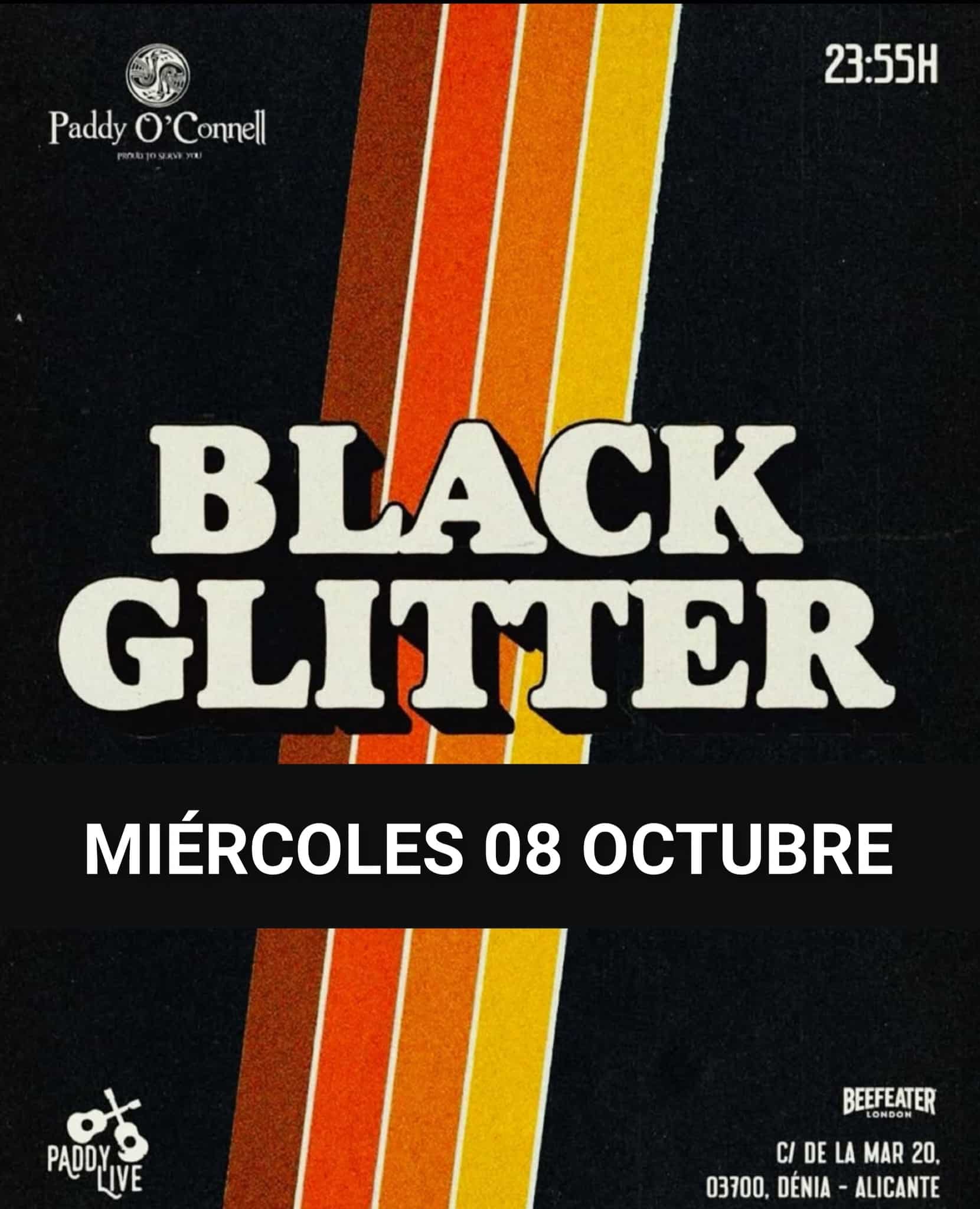 Evento Black Glitter en Paddy O'Connell, octubre 8.