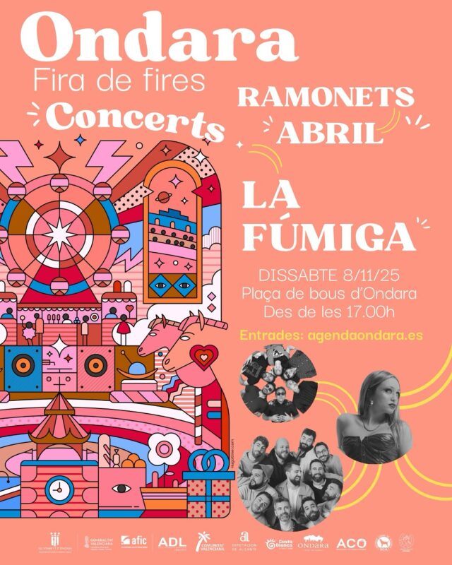 Cartel concierto en Ondara el 8 de noviembre.