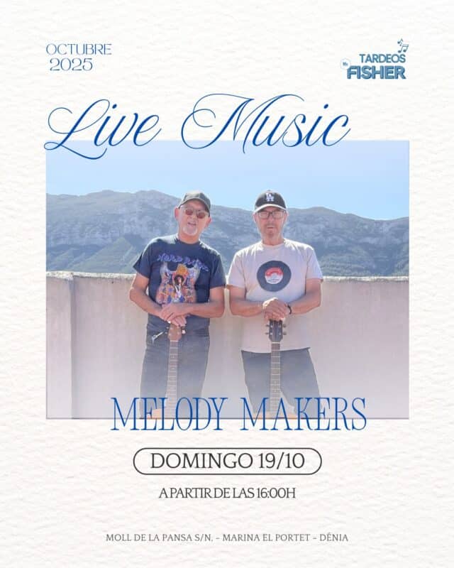 Concierto Melody Makers en Dénia, octubre 2025.