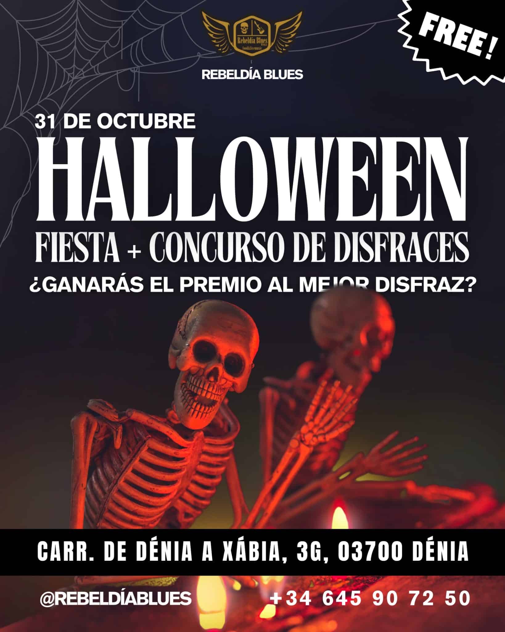 Fiesta Halloween con concurso disfraces en Dénia