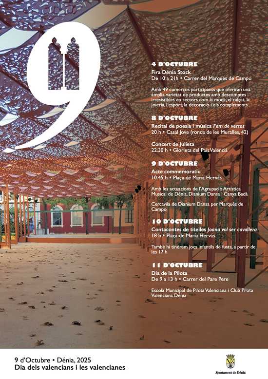 Cartel evento Día de la Comunidad Valenciana en Dénia.