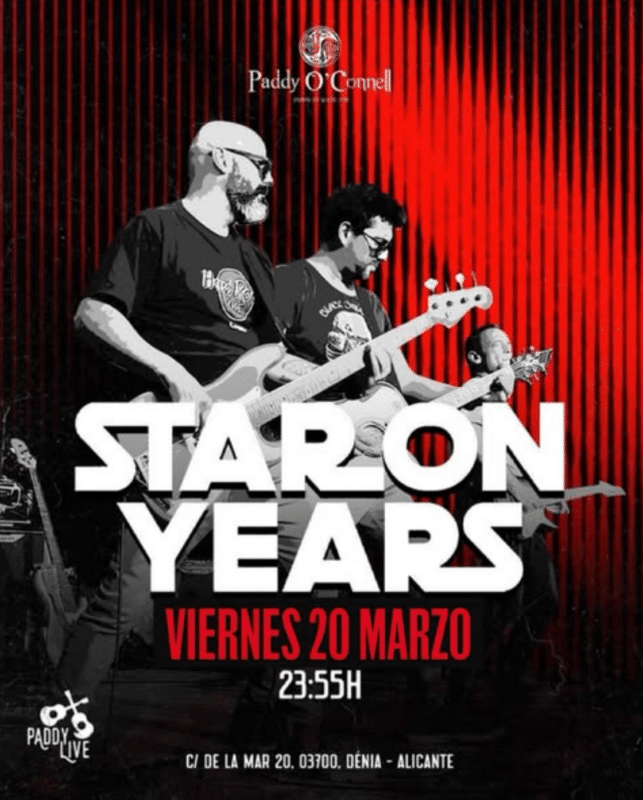 Cartel concierto Staron Years en directo