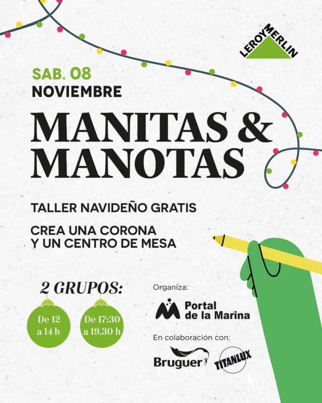 Taller navideño gratuito de manualidades en noviembre