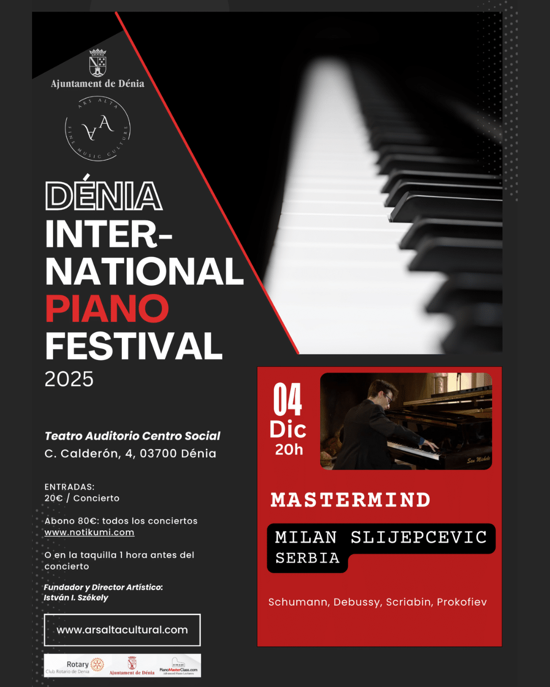 Piano Festival Dénia 2025, evento internacional