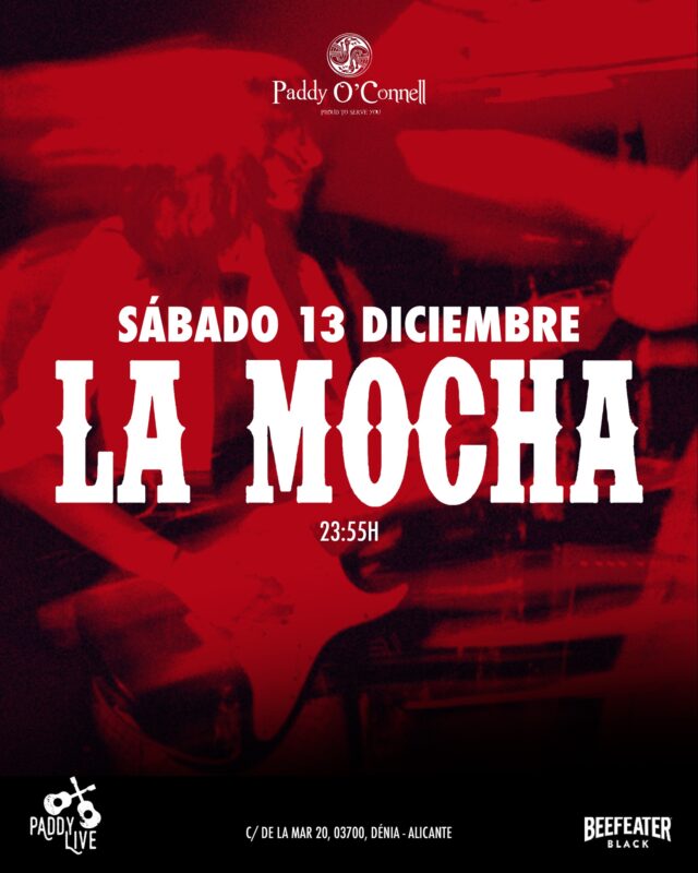 Concierto La Mocha en Paddy O'Connell, Dénia