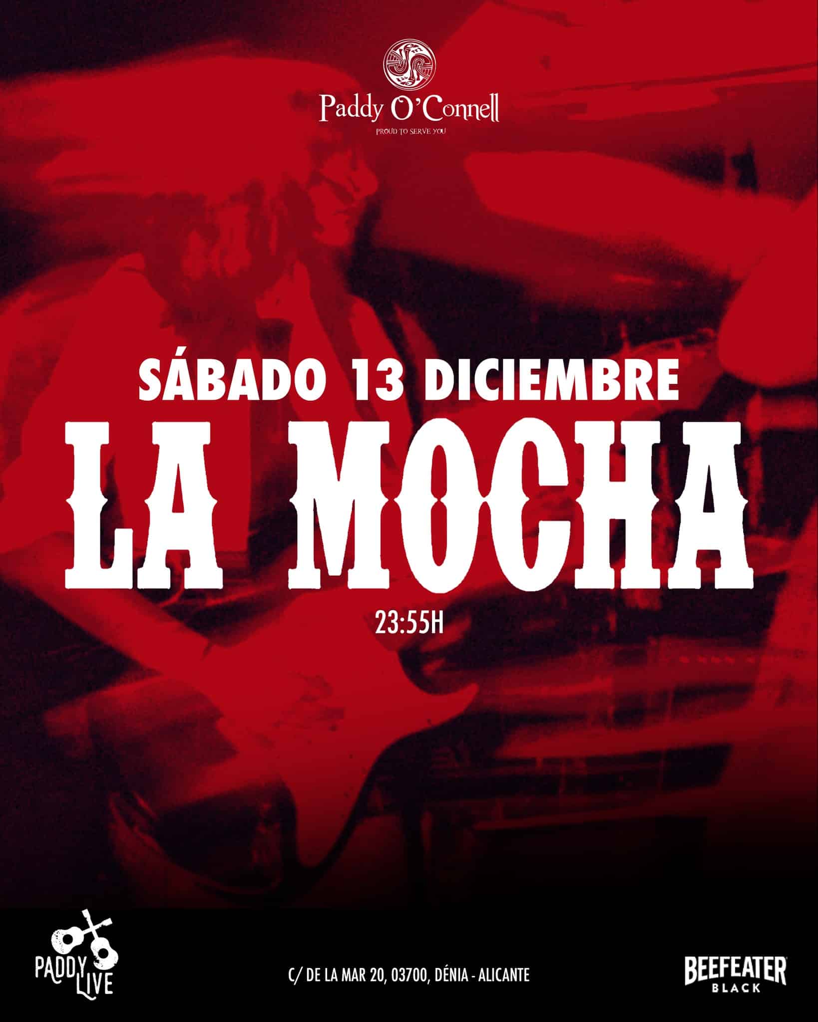 Concierto La Mocha en Paddy O'Connell, Dénia