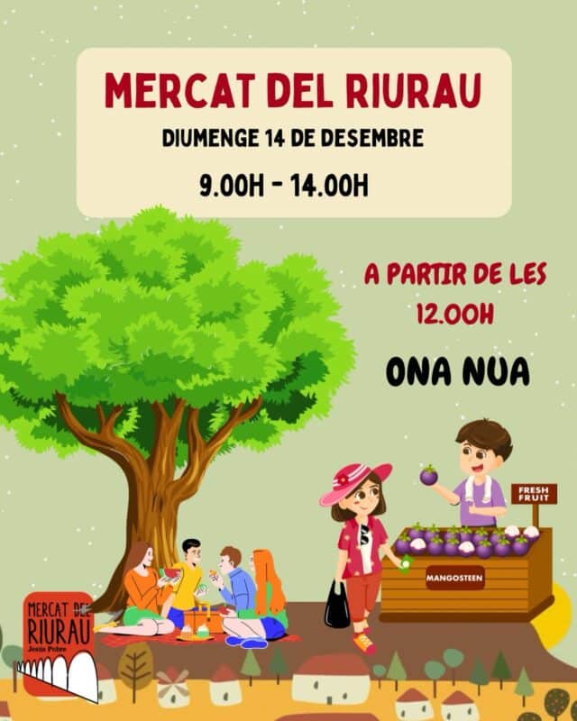 Cartel del Mercat del Riurau, evento diciembre.