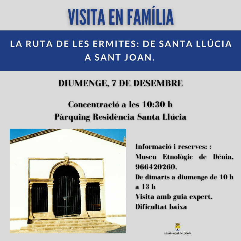 Ruta ermites: Santa Llúcia a Sant Joan, Dénia