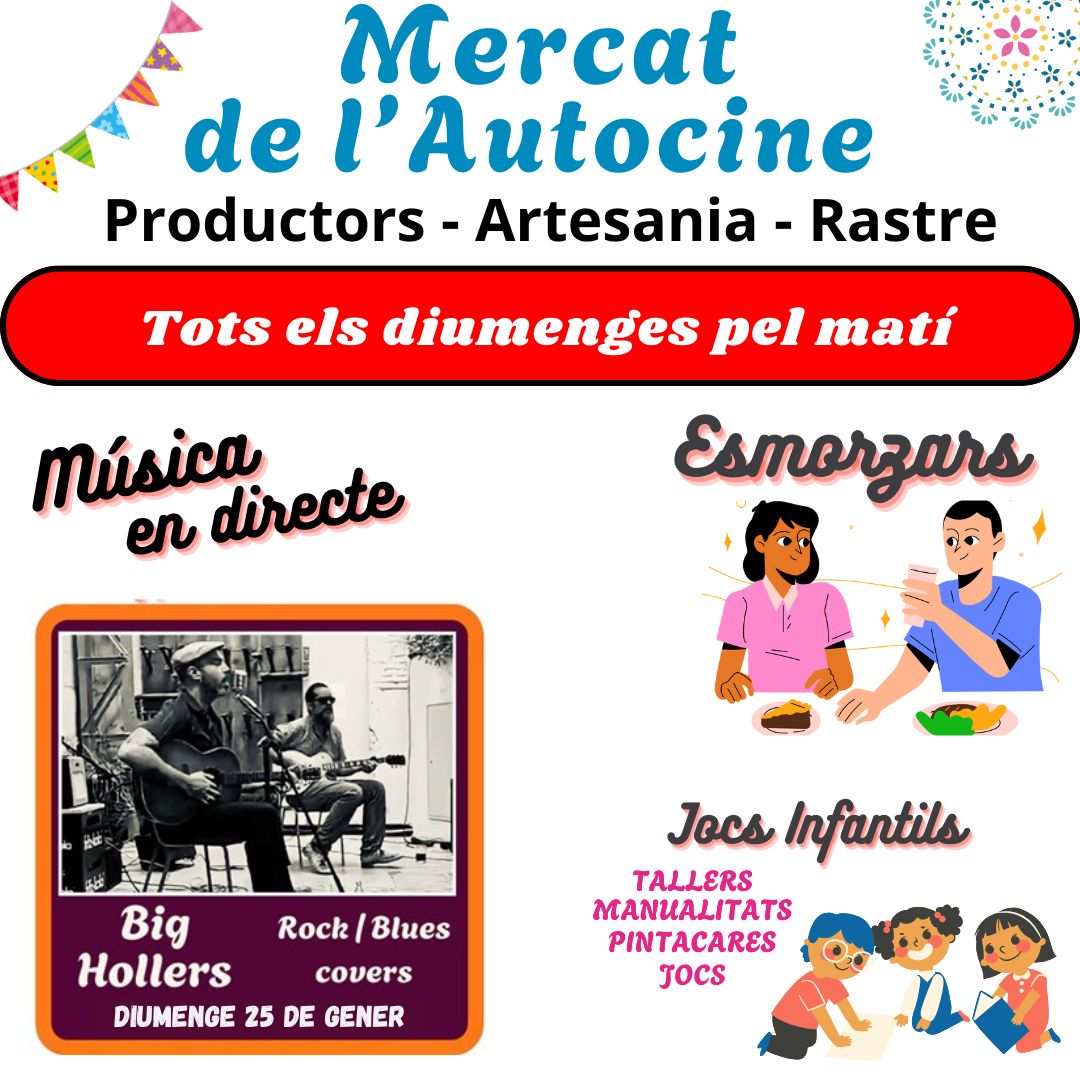 Mercado con música, desayunos y juegos infantiles