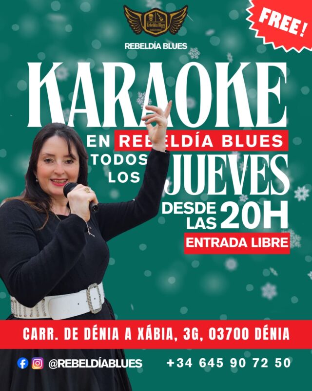 Karaoke en Rebeldía Blues, jueves 20h, entrada libre.