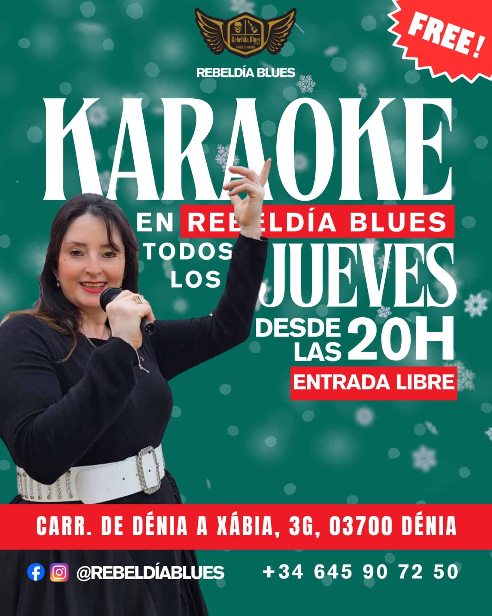 Karaoke en Rebeldía Blues, jueves 20h, entrada libre.