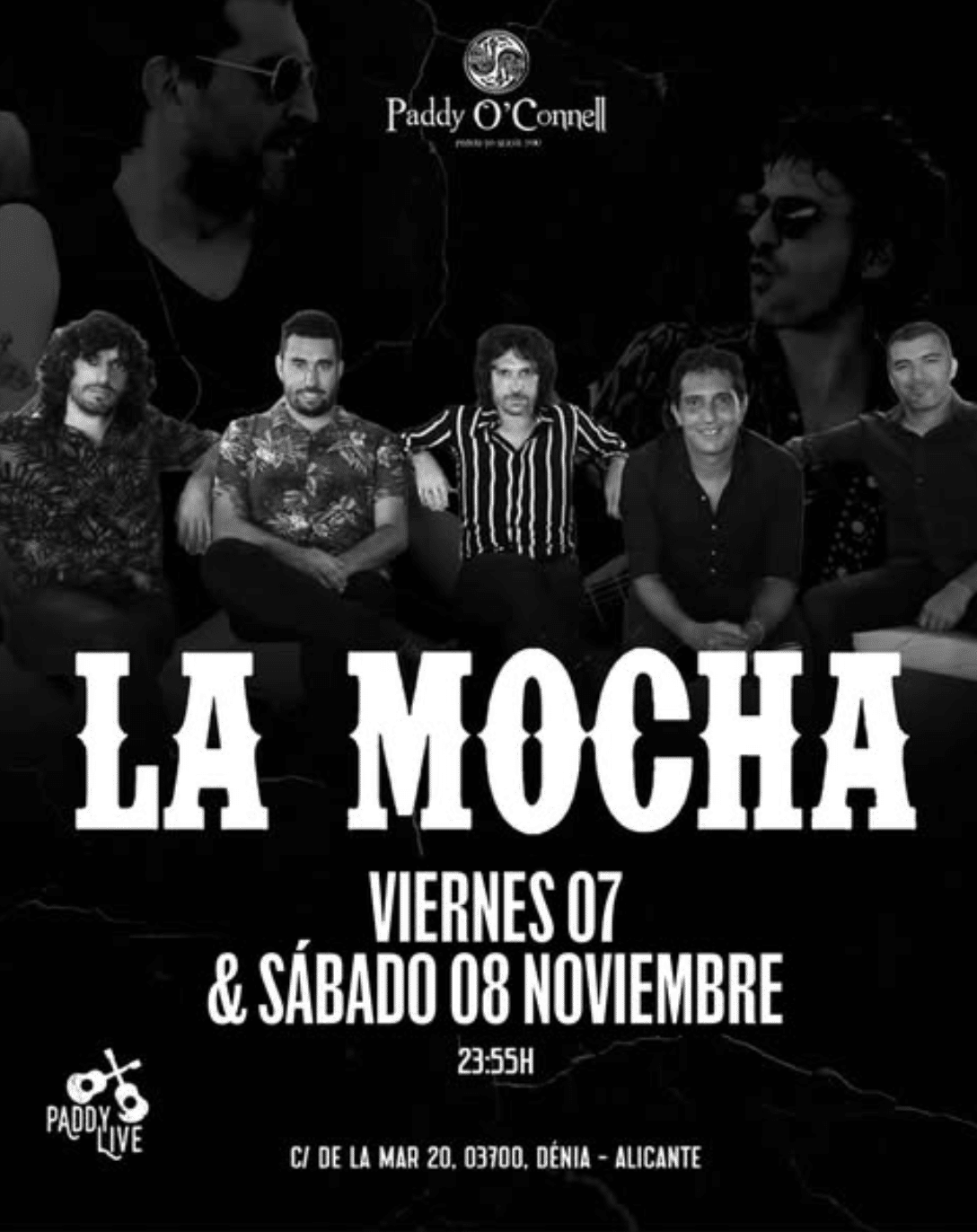 Concierto La Mocha en Paddy O'Connell, Dénia.