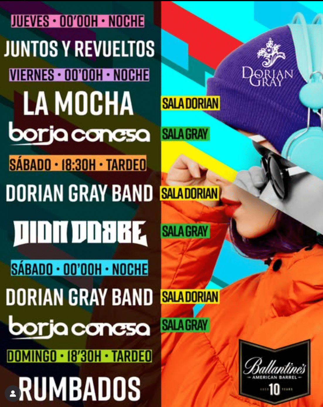 Eventos musicales en Sala Dorian, noviembre.