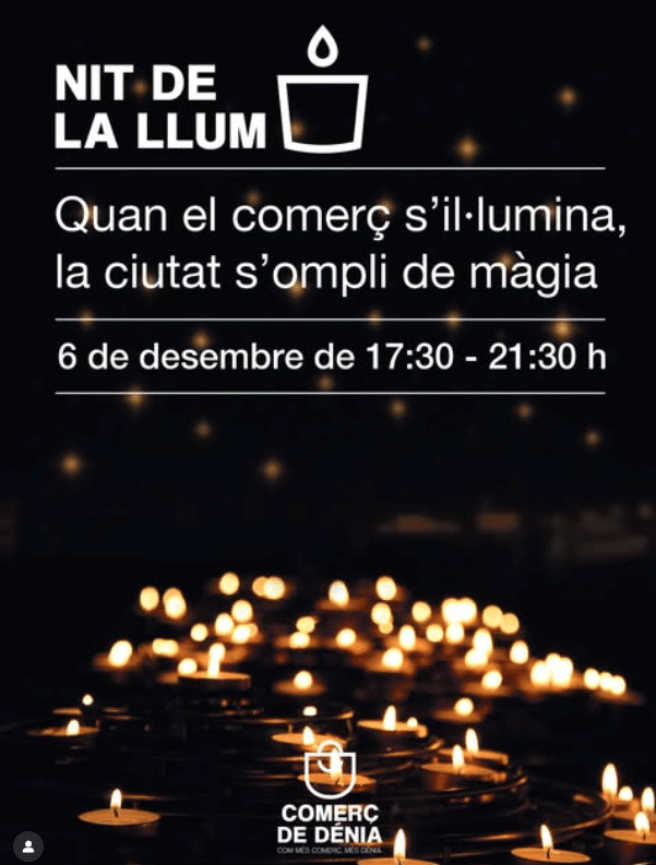 Evento Nit de la Llum en Denia, España.