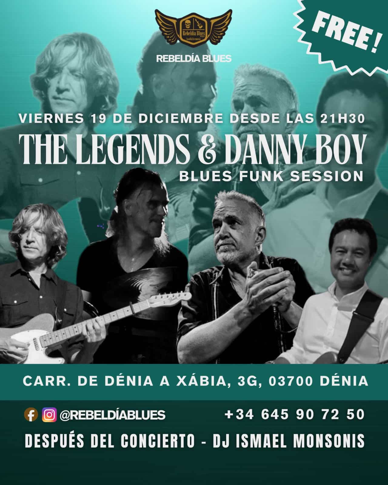 Concierto The Legends & Danny Boy, Dénia, diciembre 19