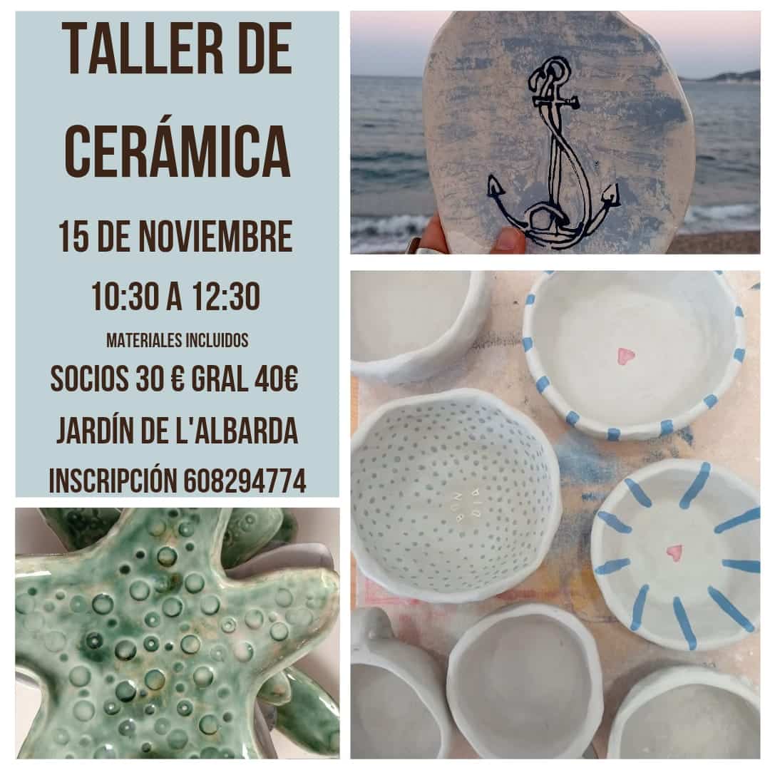 Taller de cerámica, 15 noviembre, Jardín de l'Albarda