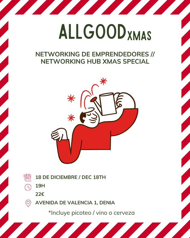 Evento navideño de networking para emprendedores en Denia.