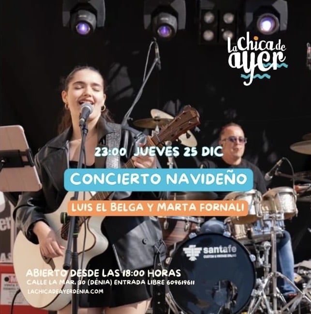 Concierto navideño en La Chica de Ayer Dénia