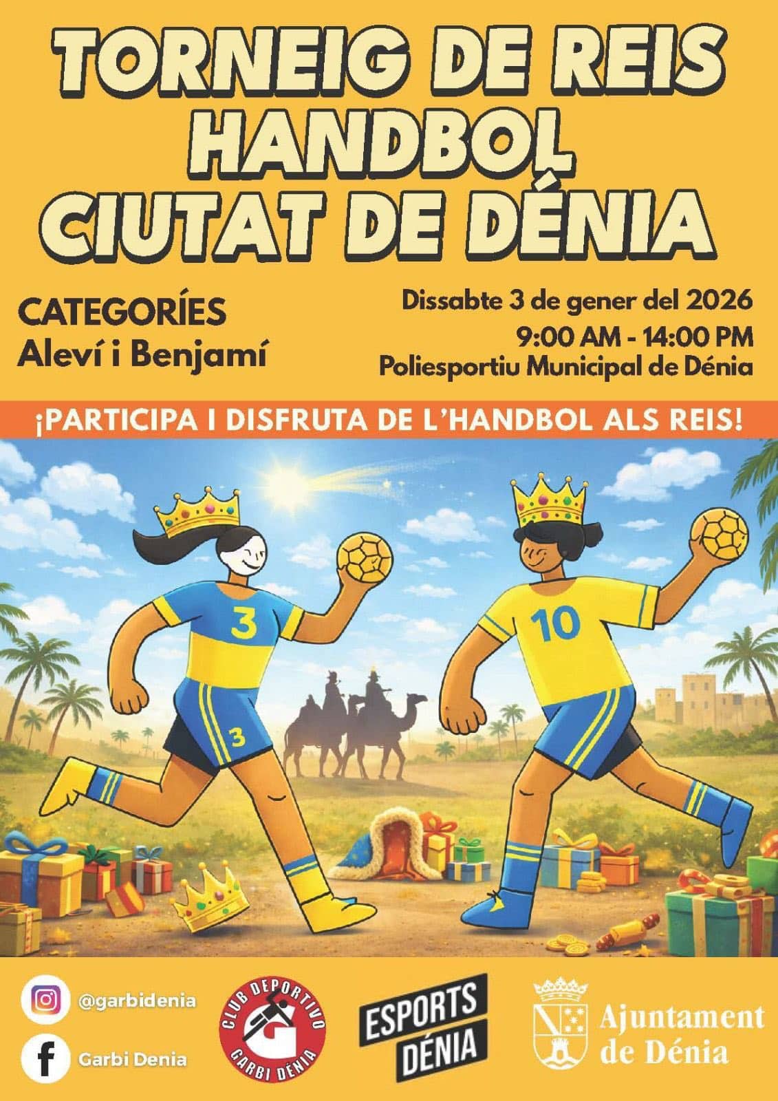 Cartel Torneo de Reyes de balonmano en Dénia