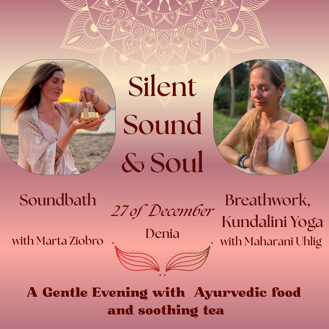 Evento de meditación, yoga y baño de sonido en Denia