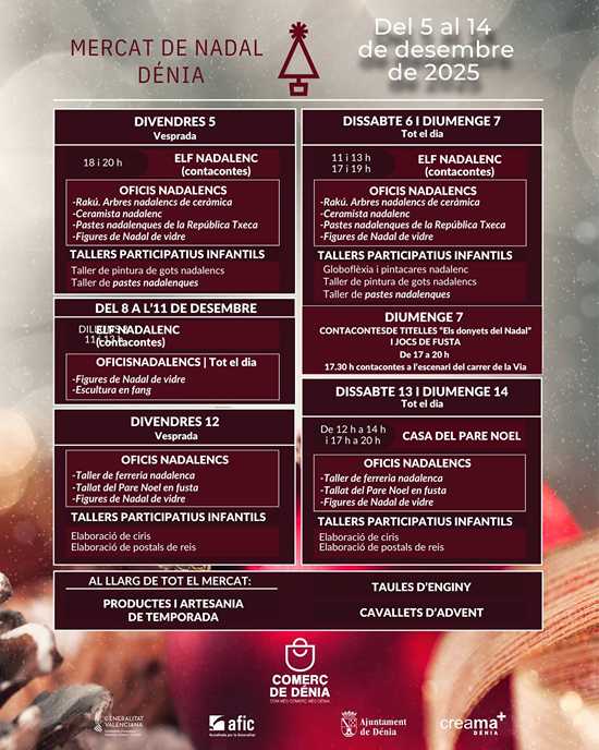 Cartel del Mercat de Nadal Dénia, diciembre 2025