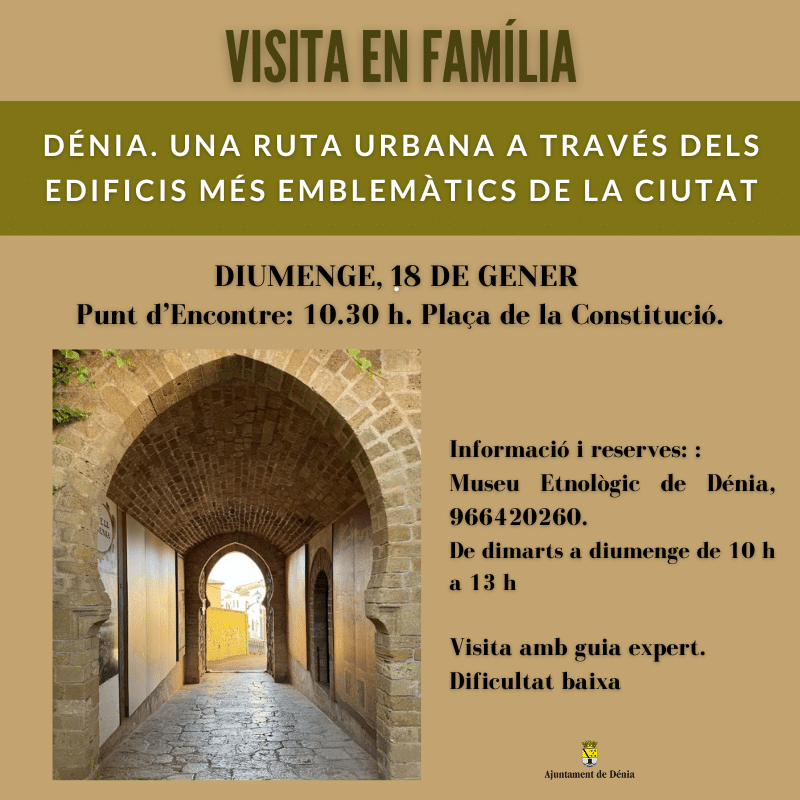 Ruta urbana por Dénia con guía experto.