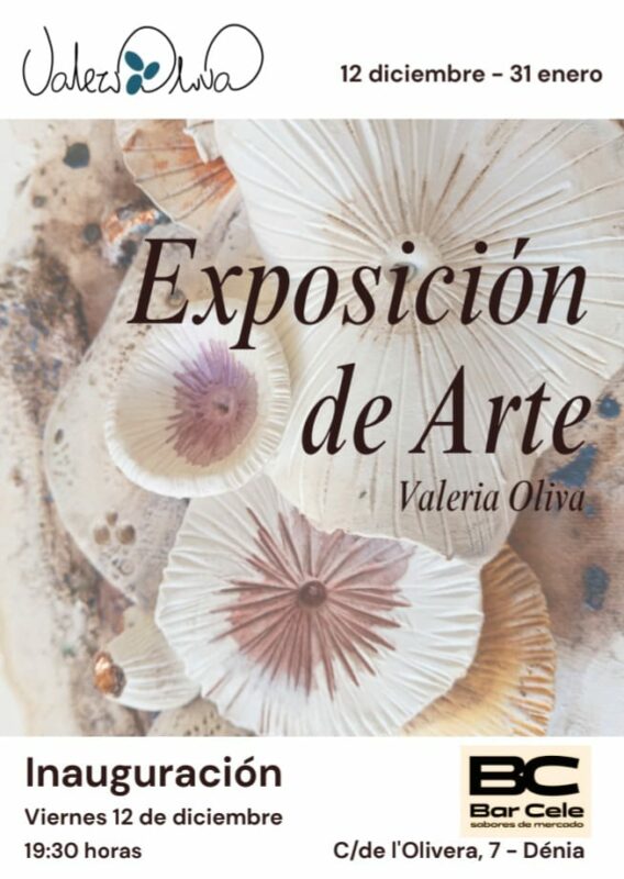Cartel exposición arte Valeria Oliva en Dénia