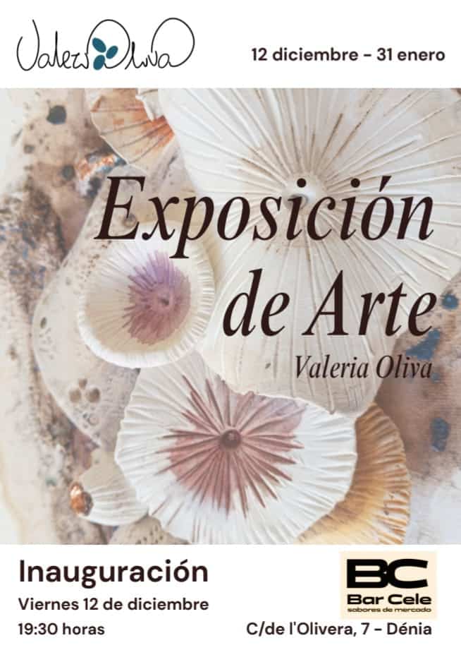 Cartel exposición arte Valeria Oliva en Dénia
