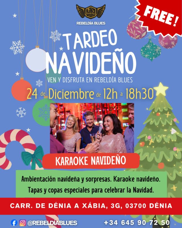 Evento navideño con karaoke y sorpresas en Dénia.