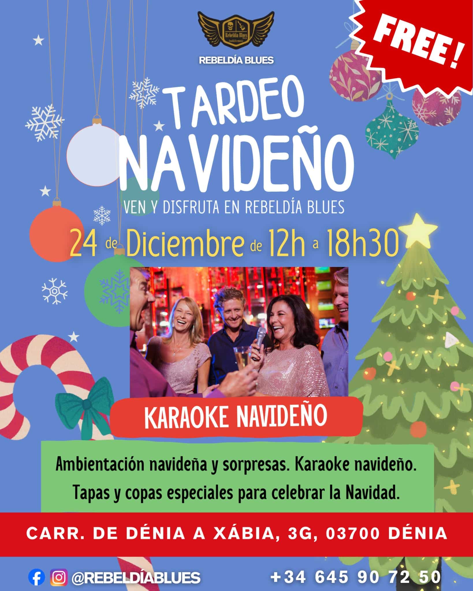 Evento navideño con karaoke y sorpresas en Dénia.